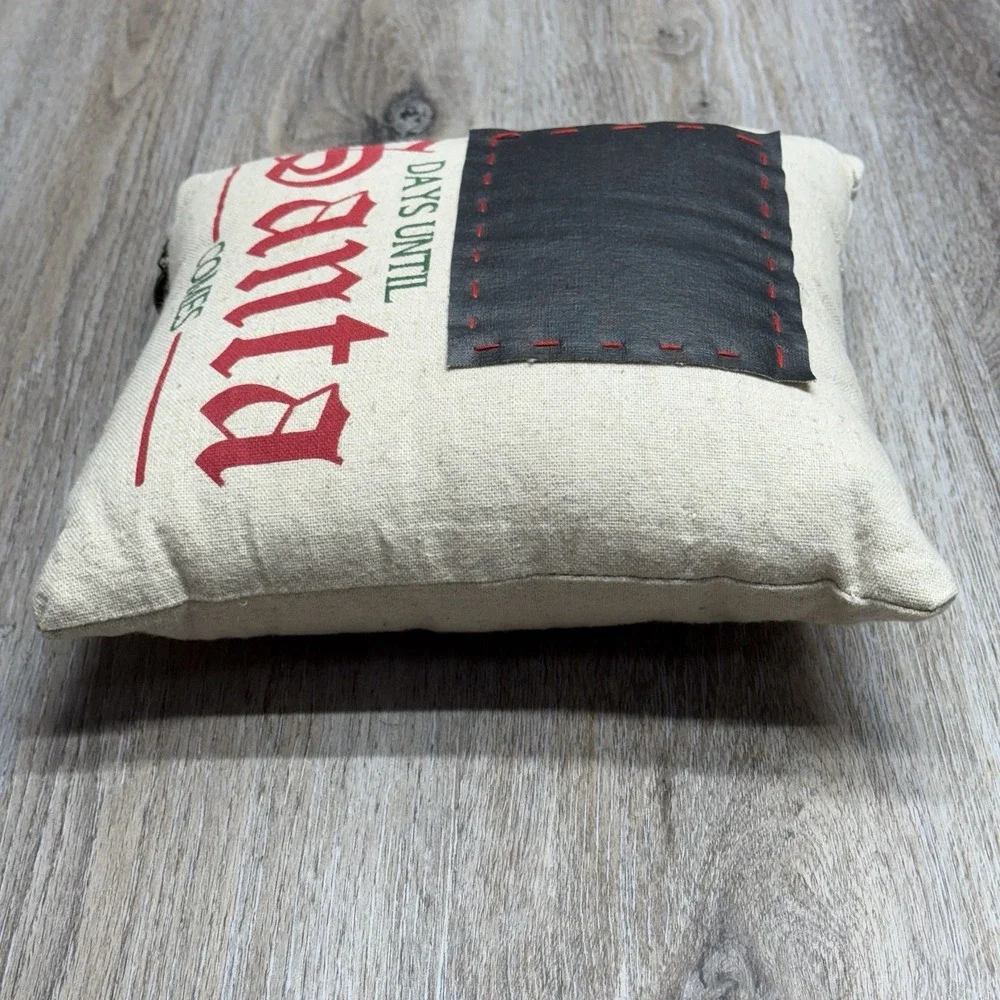 Pier 1 Imports Christmas Throw Pillow Advent Countdown Chalkboard NWOT 11